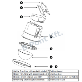 VGA-IP54K-IC<br>AUTODOME beltéri mennyezeti IP54 kitt